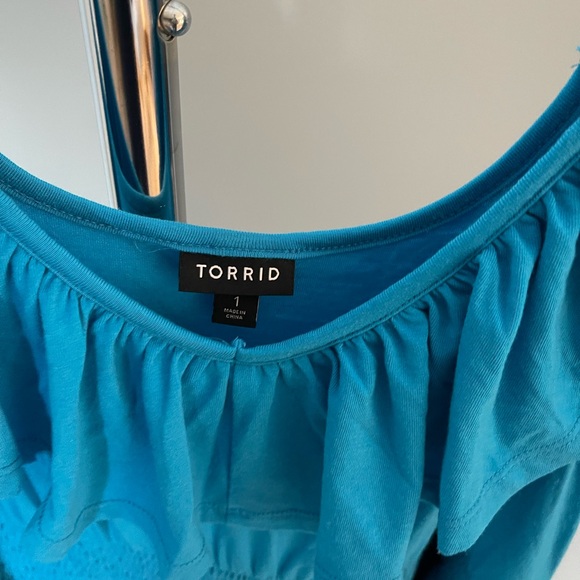 Torrid size 1 turquoise maxi dress - Picture 2 of 5